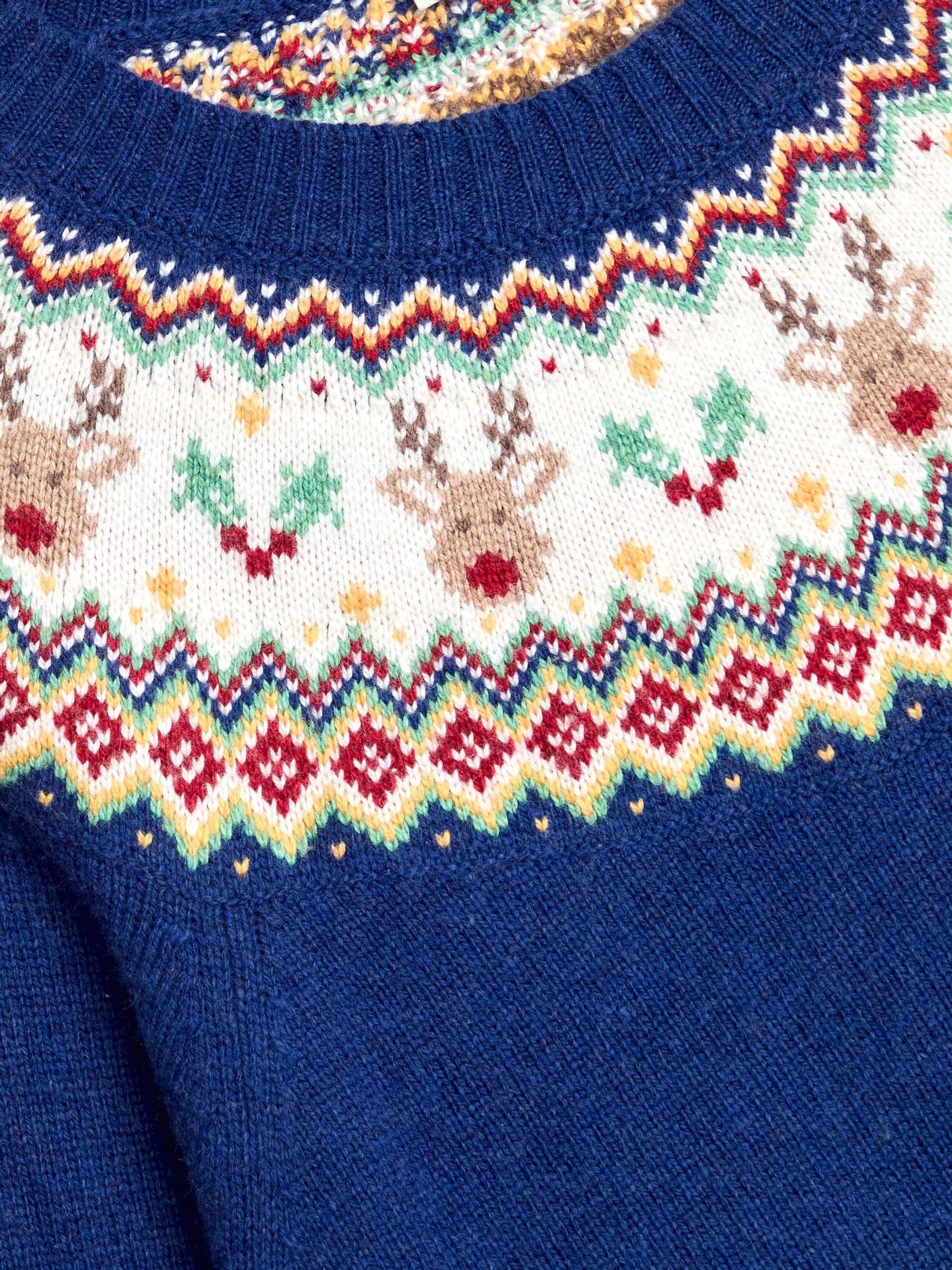 JoJo Maman Bébé - Trui met rendierprint en fairislemotief voor heren