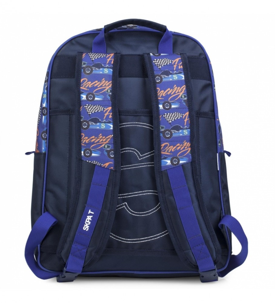 Mochila infantil acolchoada e estampada Skpat 130901 Azul - 42 x 33 x 15 cm -