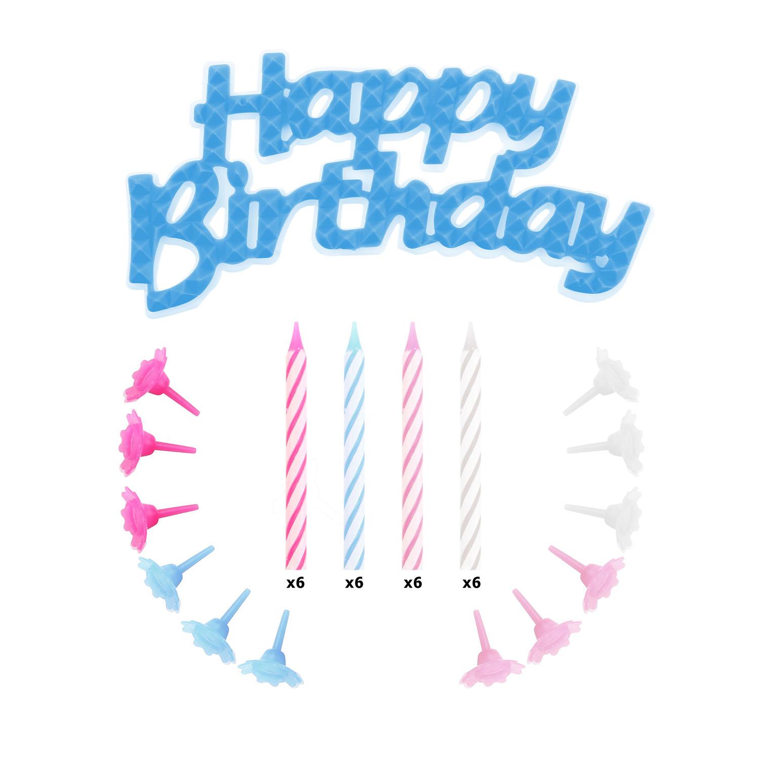 BOUGIE ANNIV X24 ET DECO JOYEUX ANNIV