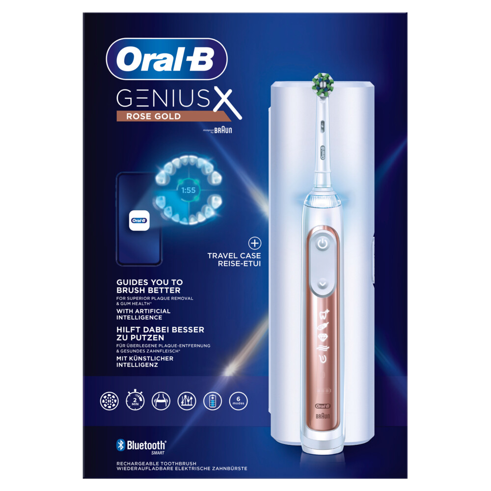 Oral-B Elektrische Tandenborstel Genius X Rosegold1 Stuk