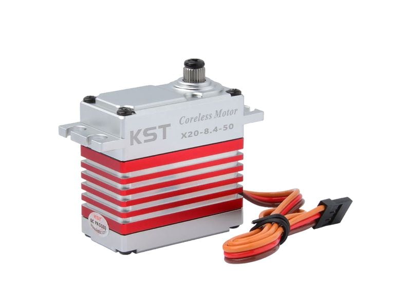 KST Standard Servo X20-8.4-50 V8.0 45 kg, 0.15 s, Digital H Starkes Standard Servo mit Metallgetriebe für Big Scale Modelle