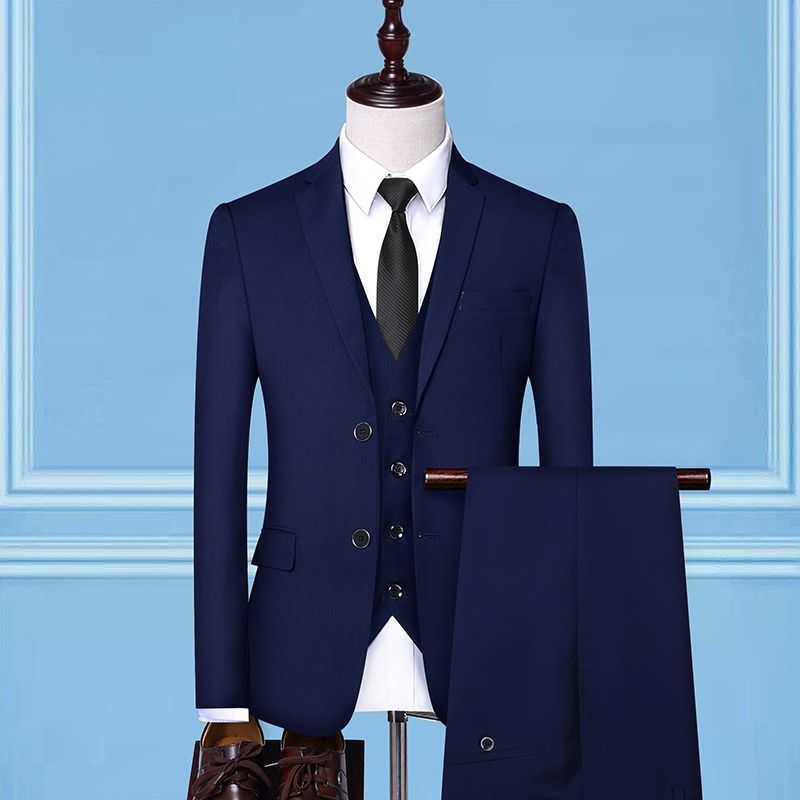 Bay Go Mall - Set: Enkelrijs blazer + vest + pantalon