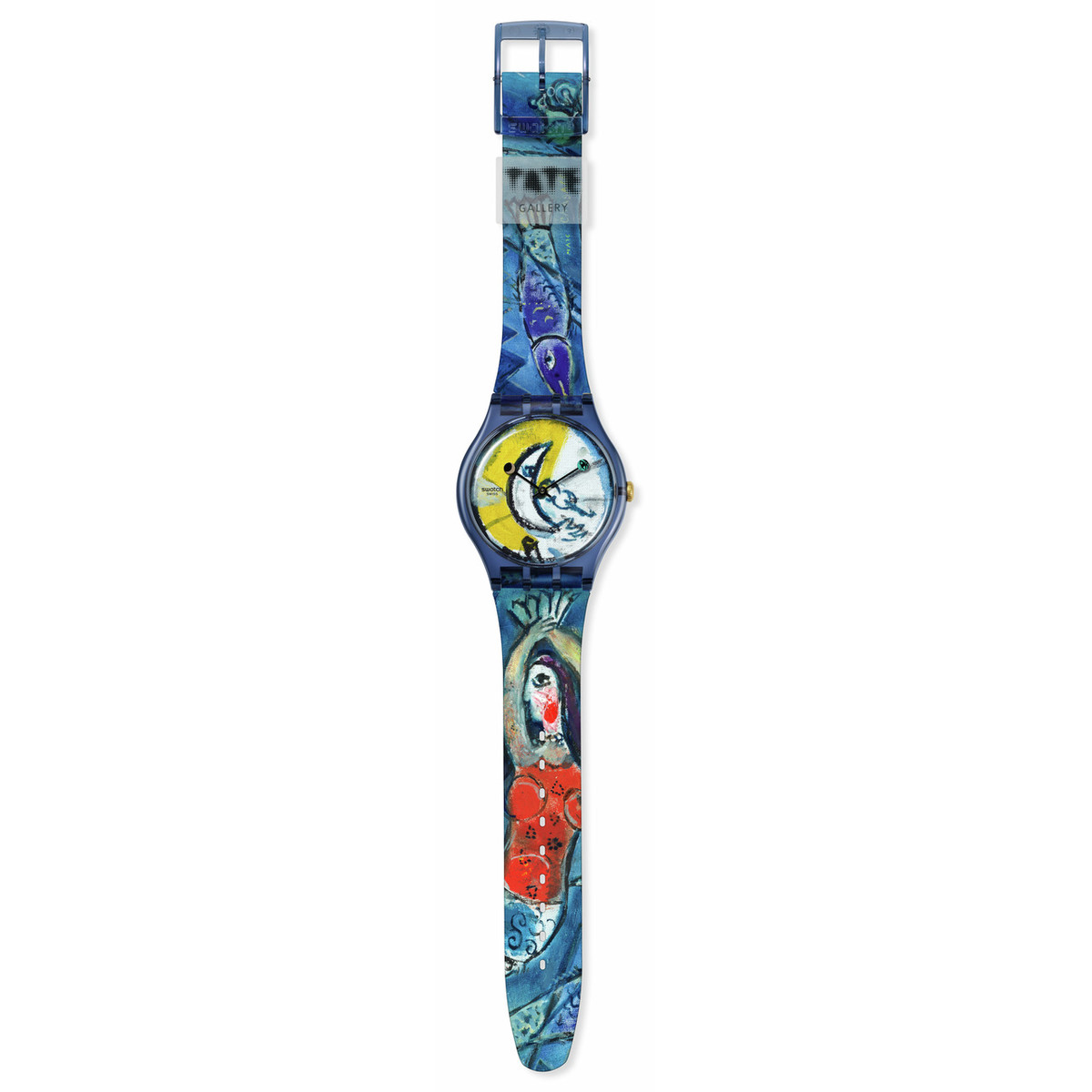 Montre SWATCH New gent bioceramic Chagall's blue circus homme bracelet silicone bleu