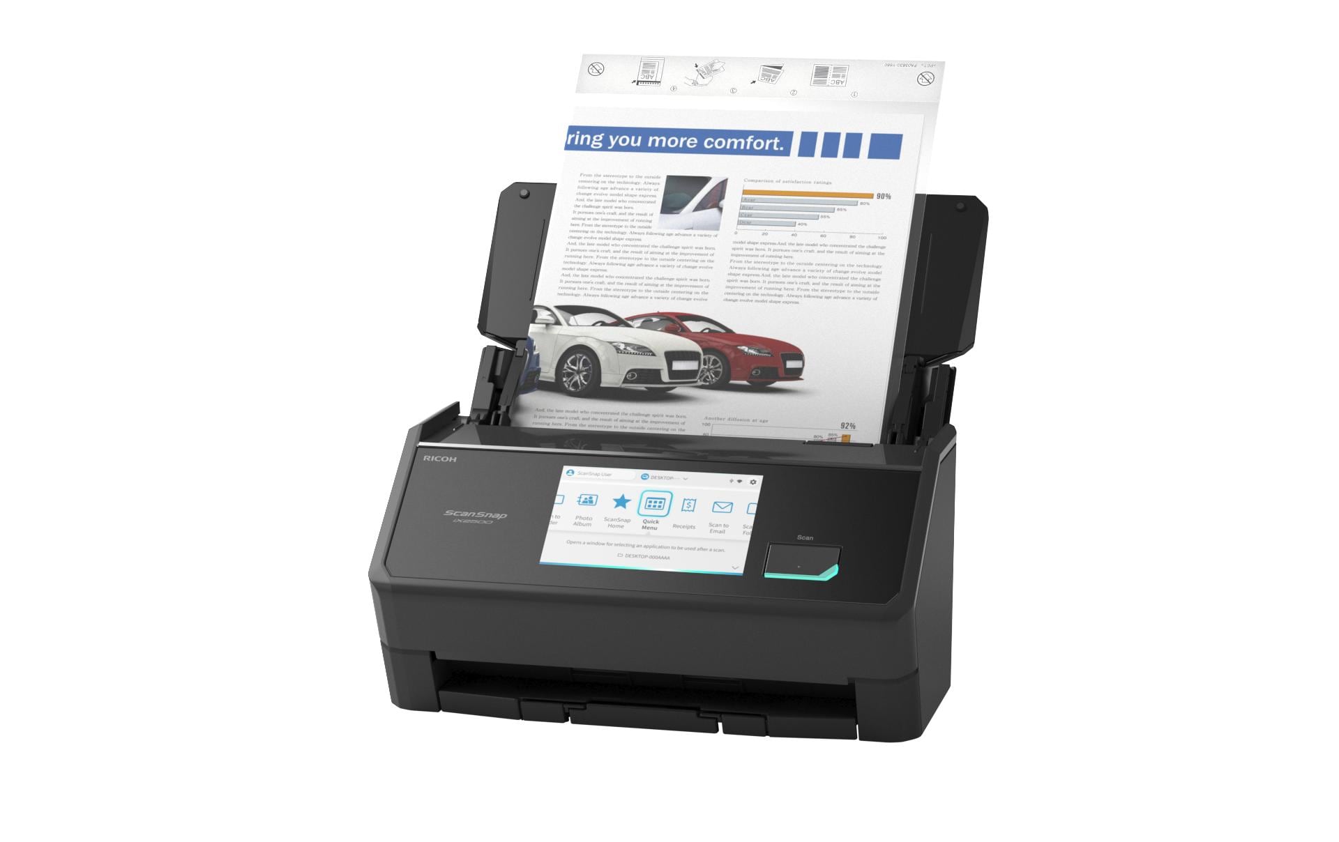ScanSnap IX2500<br>ADF-Dokumentenscanner mit hoher Auflösung, Duplex und WLAN