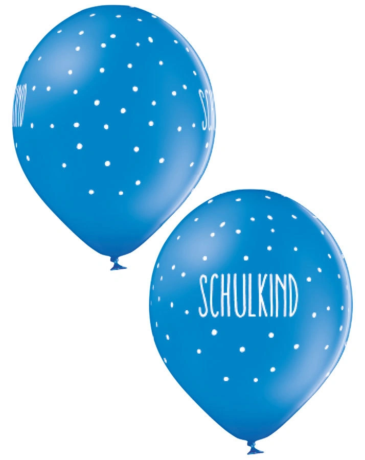 Luftballons SCHULKIND 12-teilig in bunt
