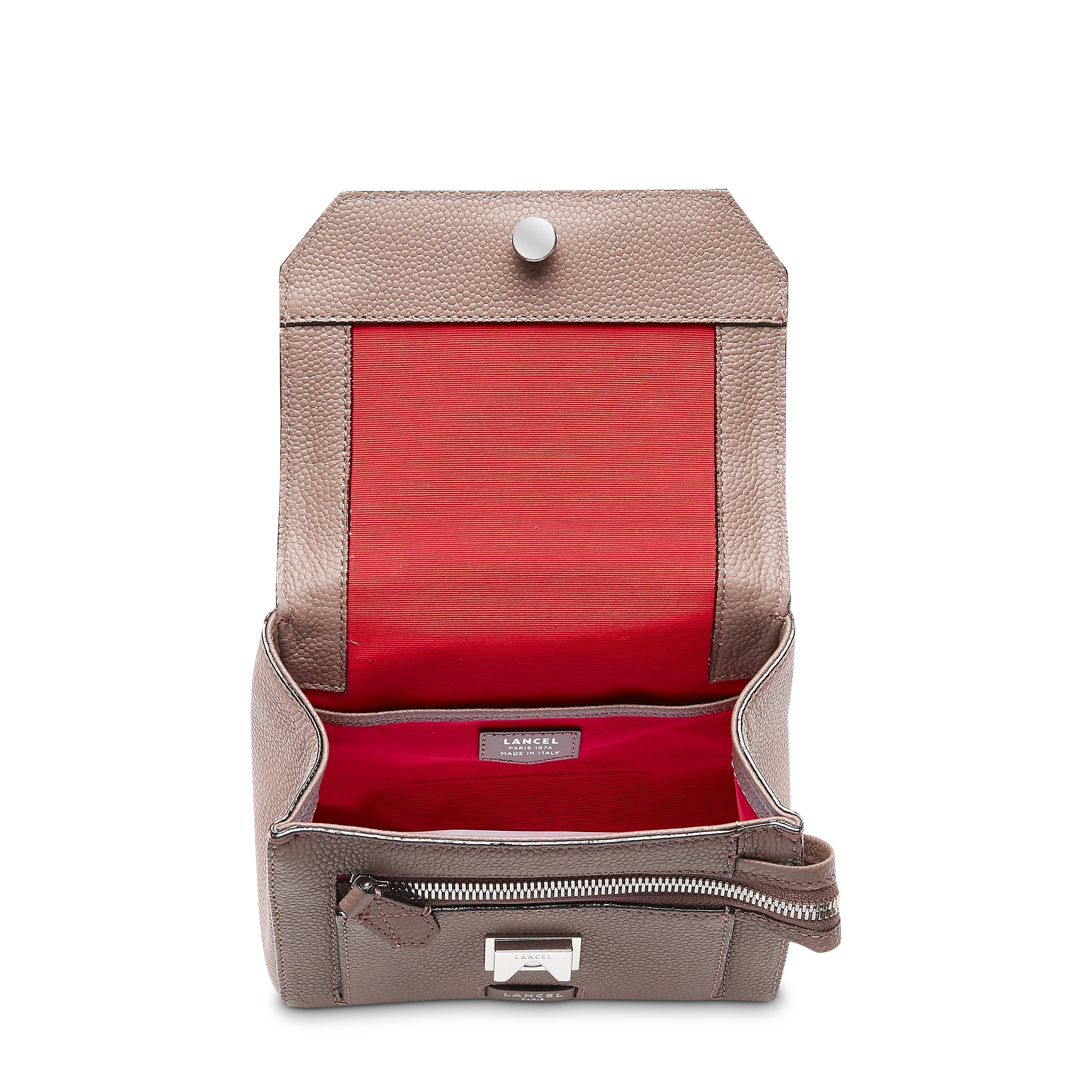 Sac rabat avec poignée  Ninon de Lancel-Miel/Fumée/Lin