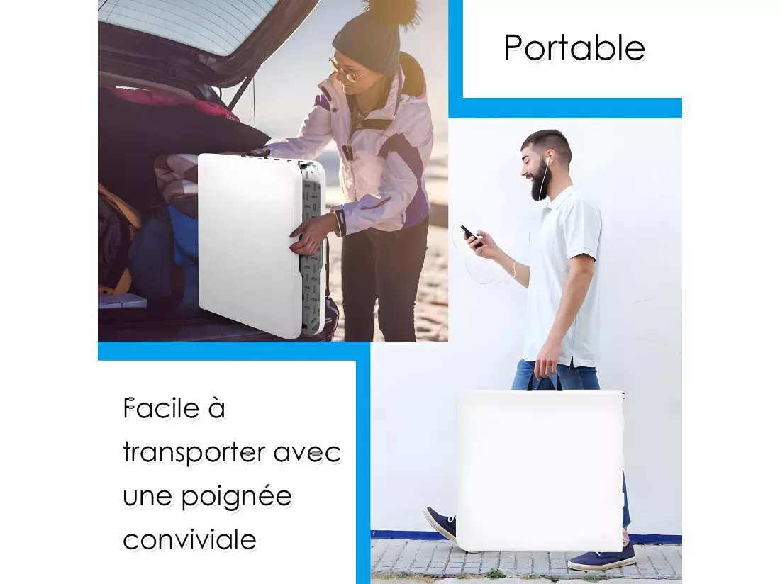 Table Pliante en Plastique, pour CamBoisg Jardin Cuisine Matériaux HDPE,122 x 61 x 72 CM，Blanc