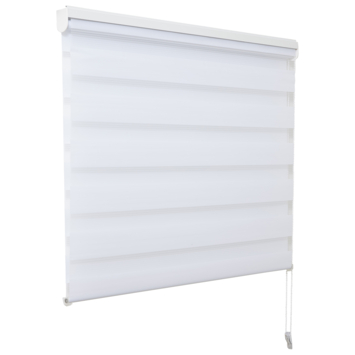 OK duo rolgordijn lichtdoorlatend wit 120x150 cm (bxh)