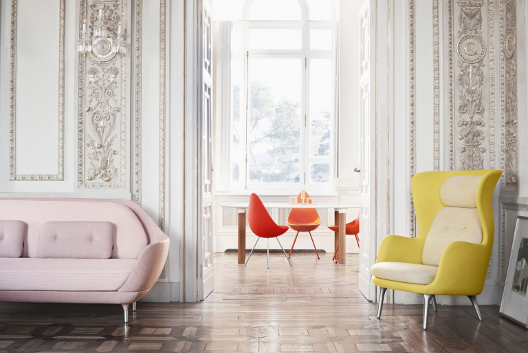 Fritz Hansen Favn Sofa bank, lichtroze