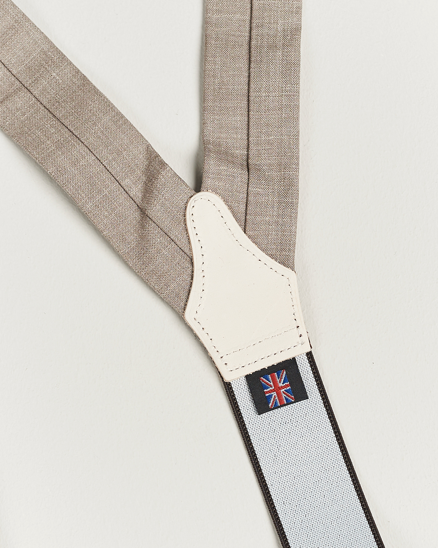 Albert Thurston Linen Braces Beige