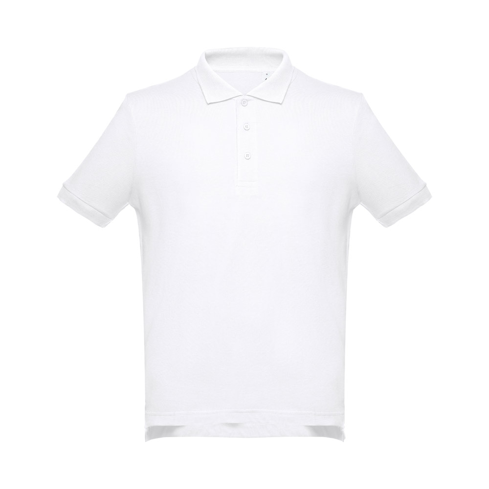 TH Clothes 30130 - Polo à manches courtes en coton pour hommes. Couleur blanche