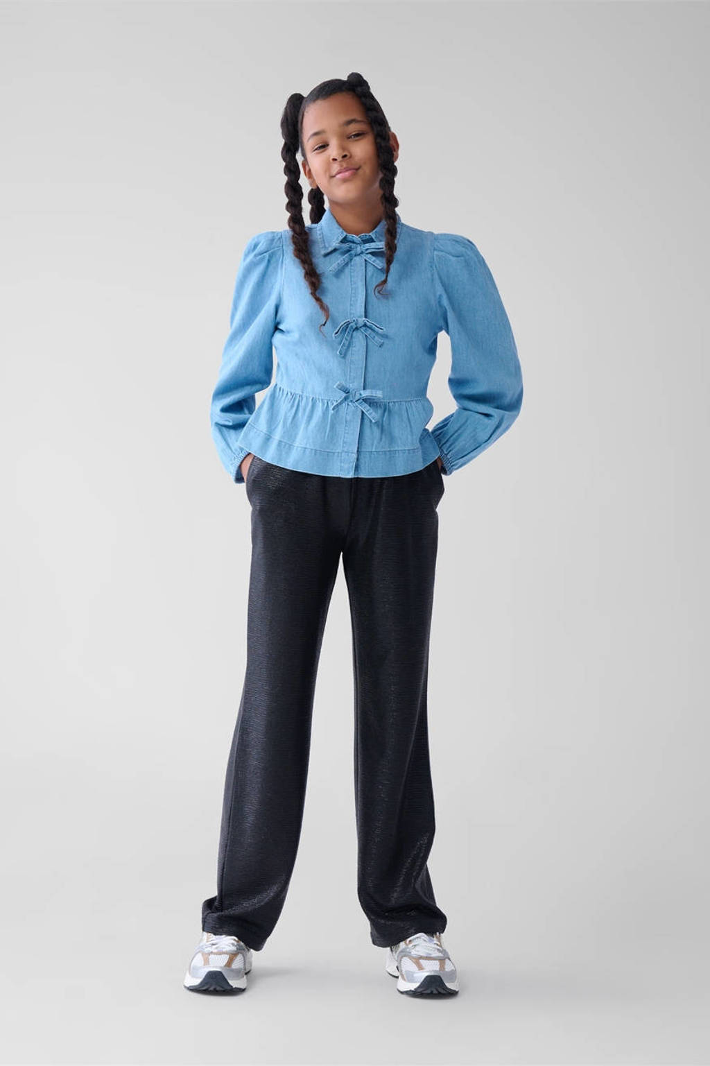 Shoeby wide leg broek zwart