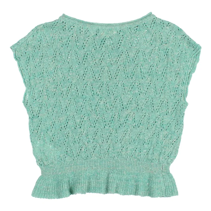 Búho Top Lin Maille Ajouré Romantic | Vert