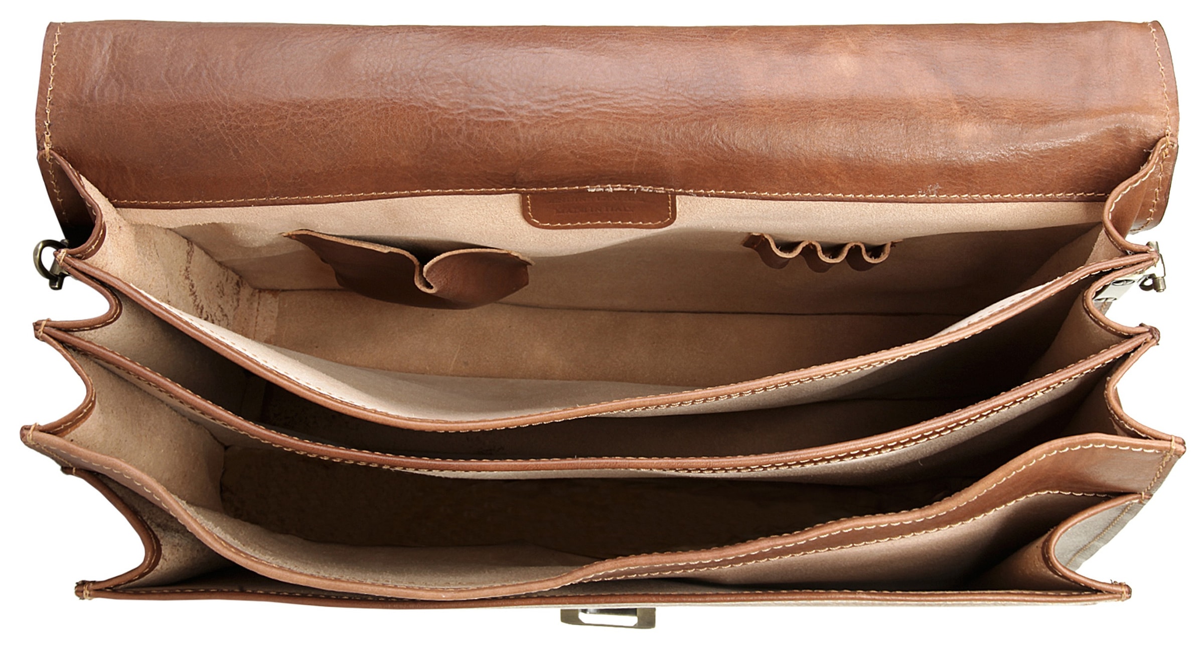 Piké Aktentasche echt Leder, Made in Italy