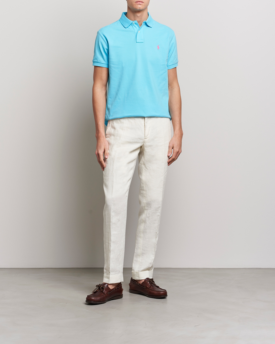 Polo Ralph Lauren Custom Slim Fit Polo Turquoise Nova