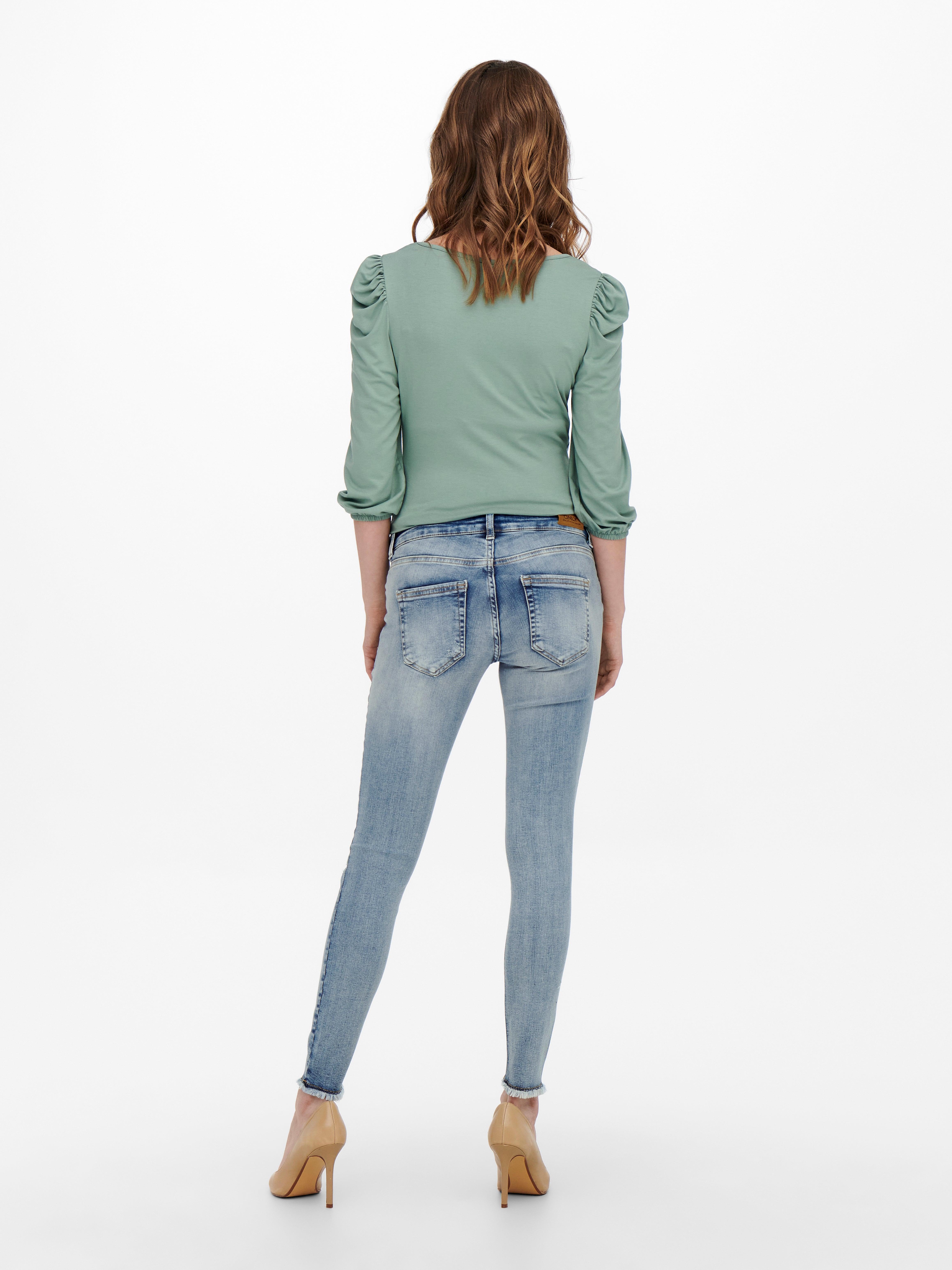 OLMBLUSH Mittlere Taille Skinny Fit Jeans Light Blue Denim