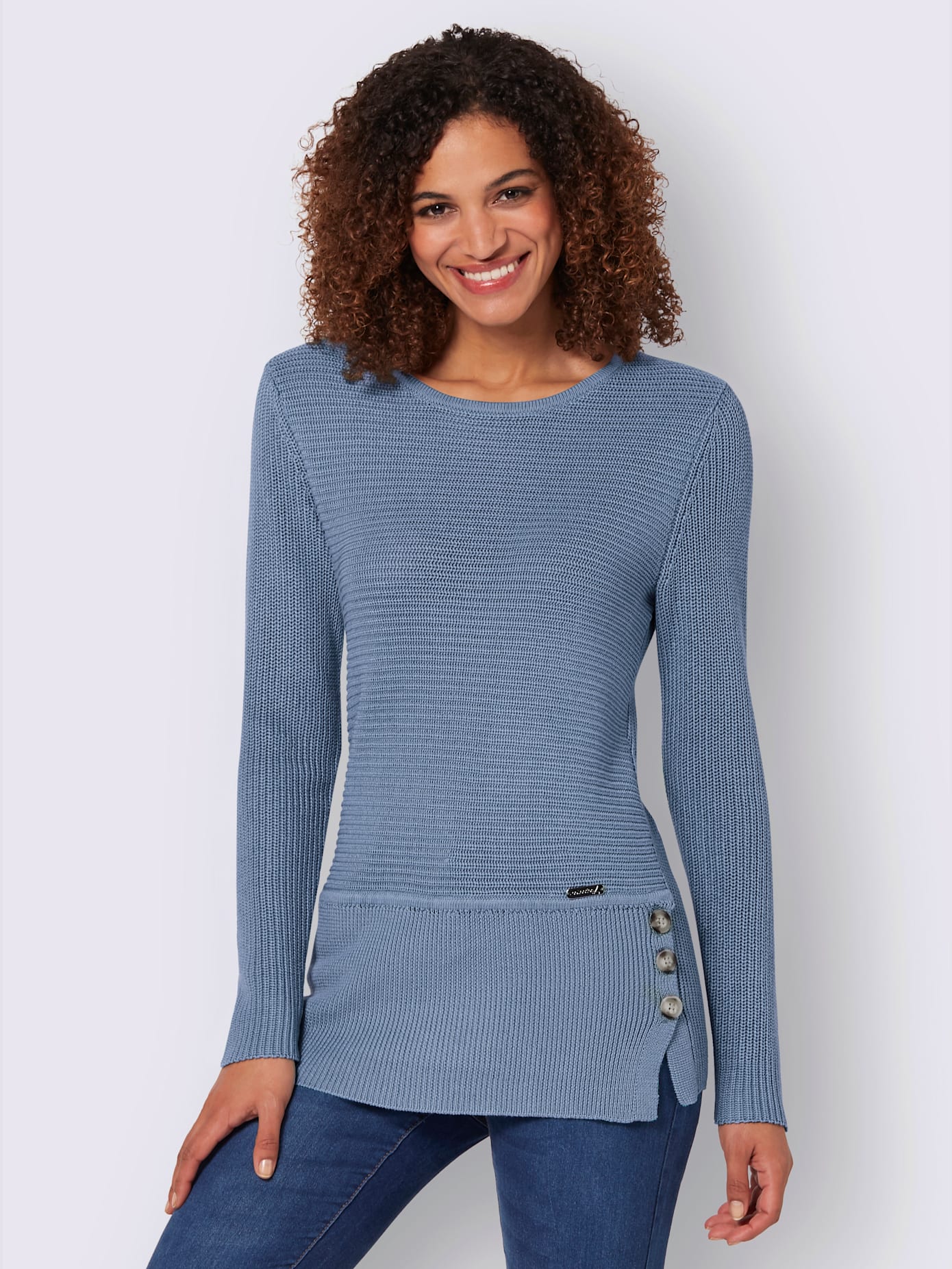 Pull encolure ronde 50% coton