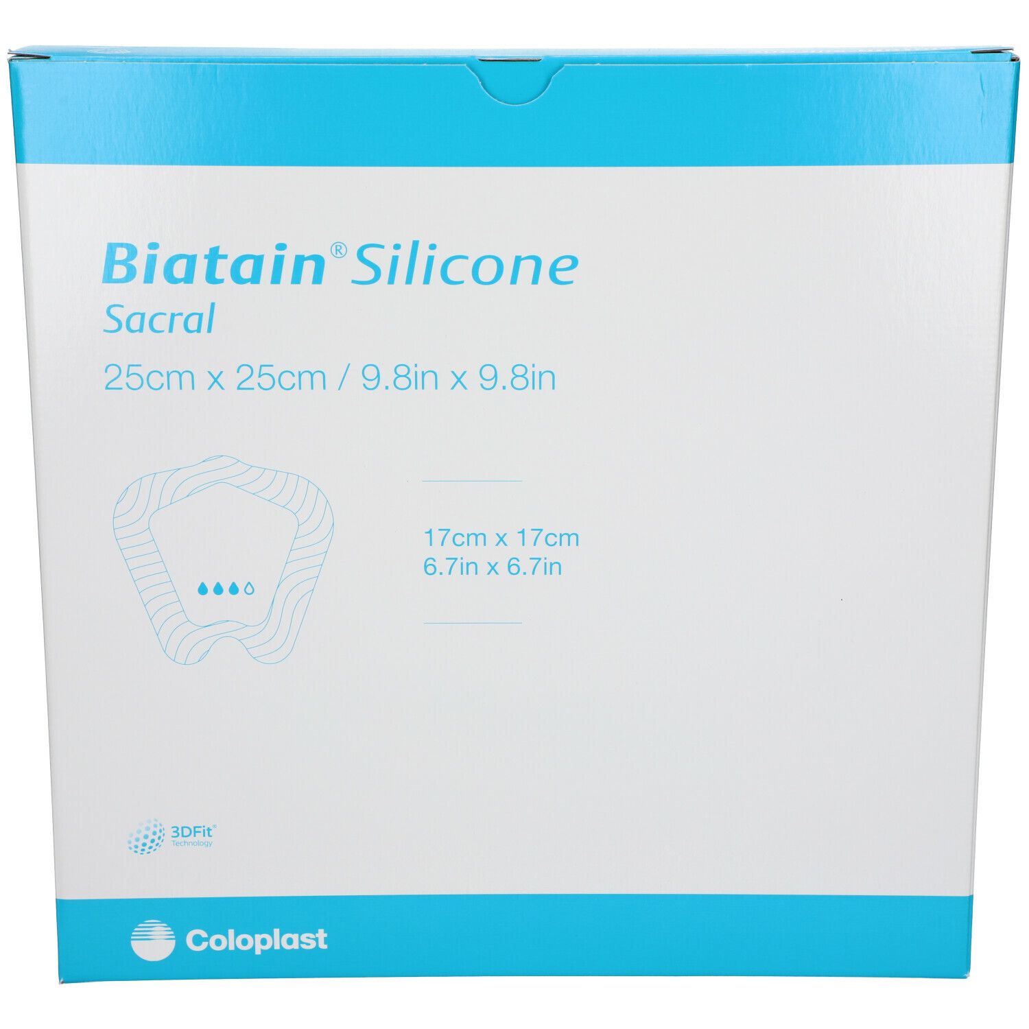 BIATAIN® Silicone Schaumverband Sakrum 25 x 25 cm