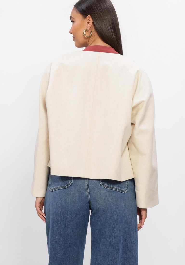 beige penn & ink gewatteerde jas jacket