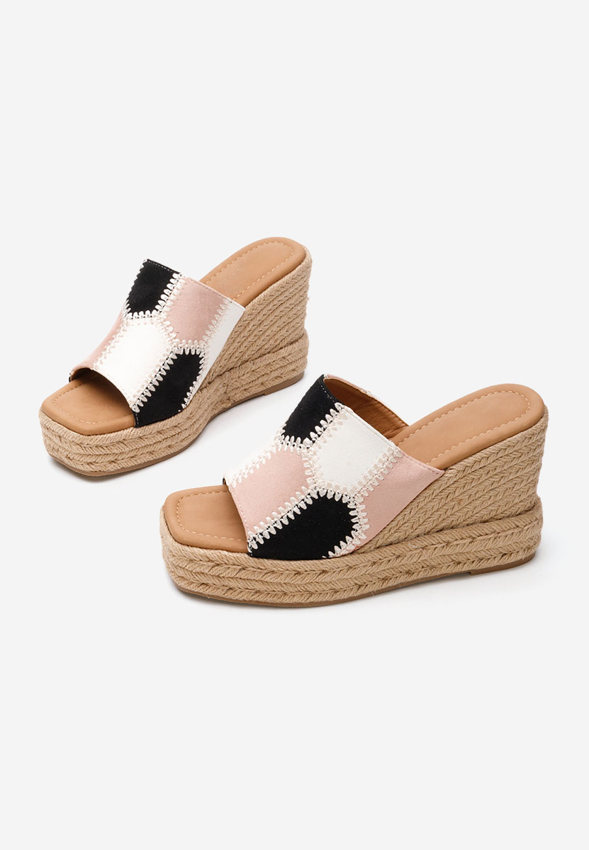 Mules compensées femme multicolores Teilor