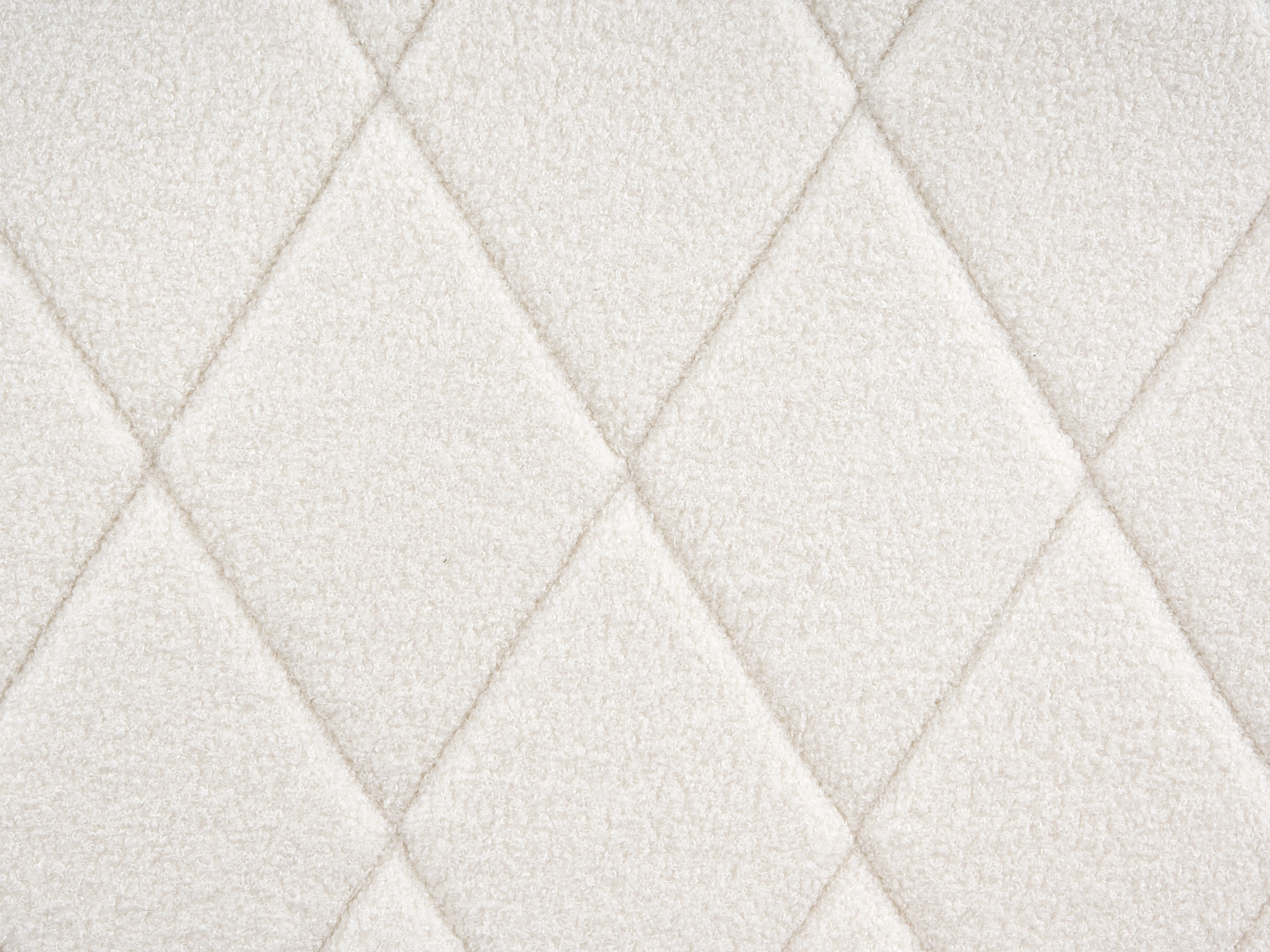 Bed met opbergruimte Bouclé ROCHEFORT 180 x 200 cm Gebroken wit