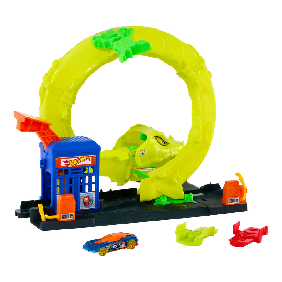 Hot Wheels City kronkelende slang in de aanval speelset