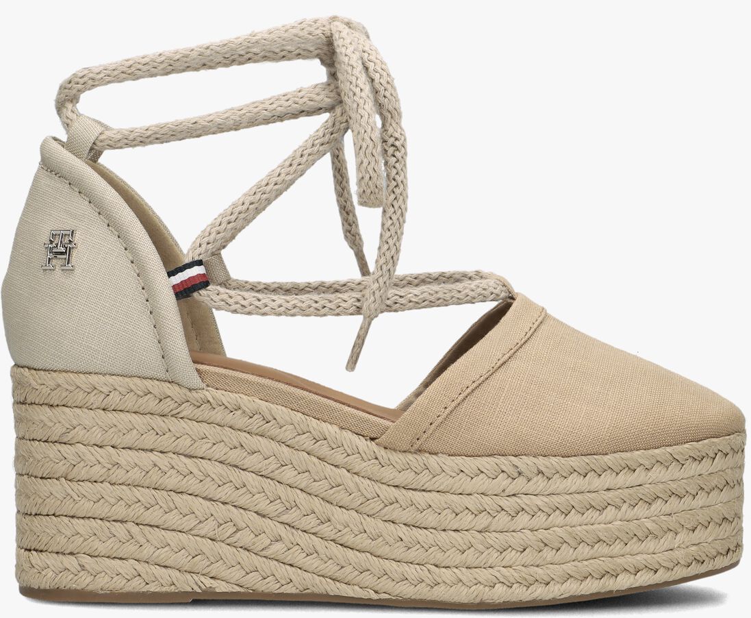 TOMMY HILFIGER beige tommy hilfiger espadrilles closed toe flatform