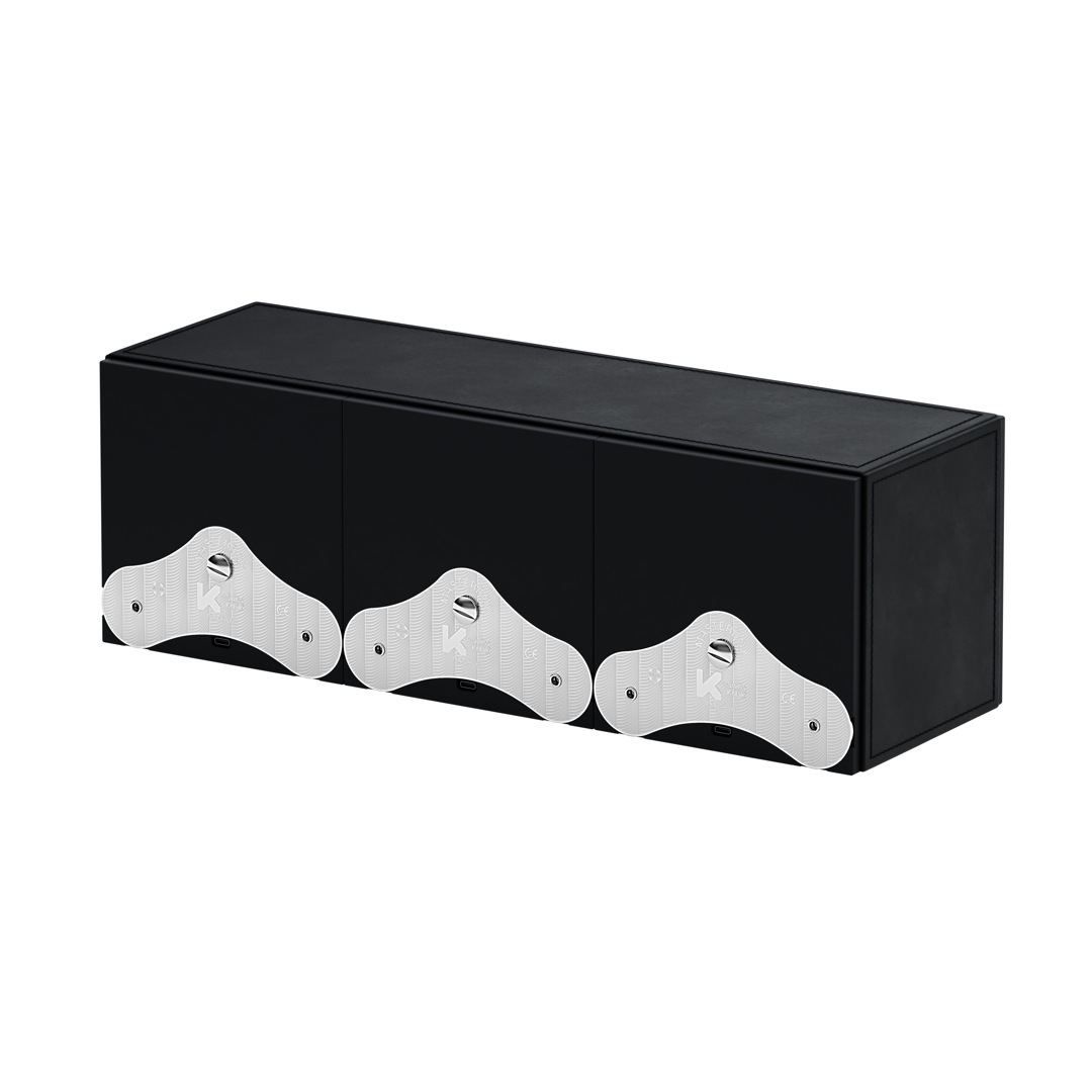 SwissKubik Masterbox Leder Schwarz - 3 Uhren