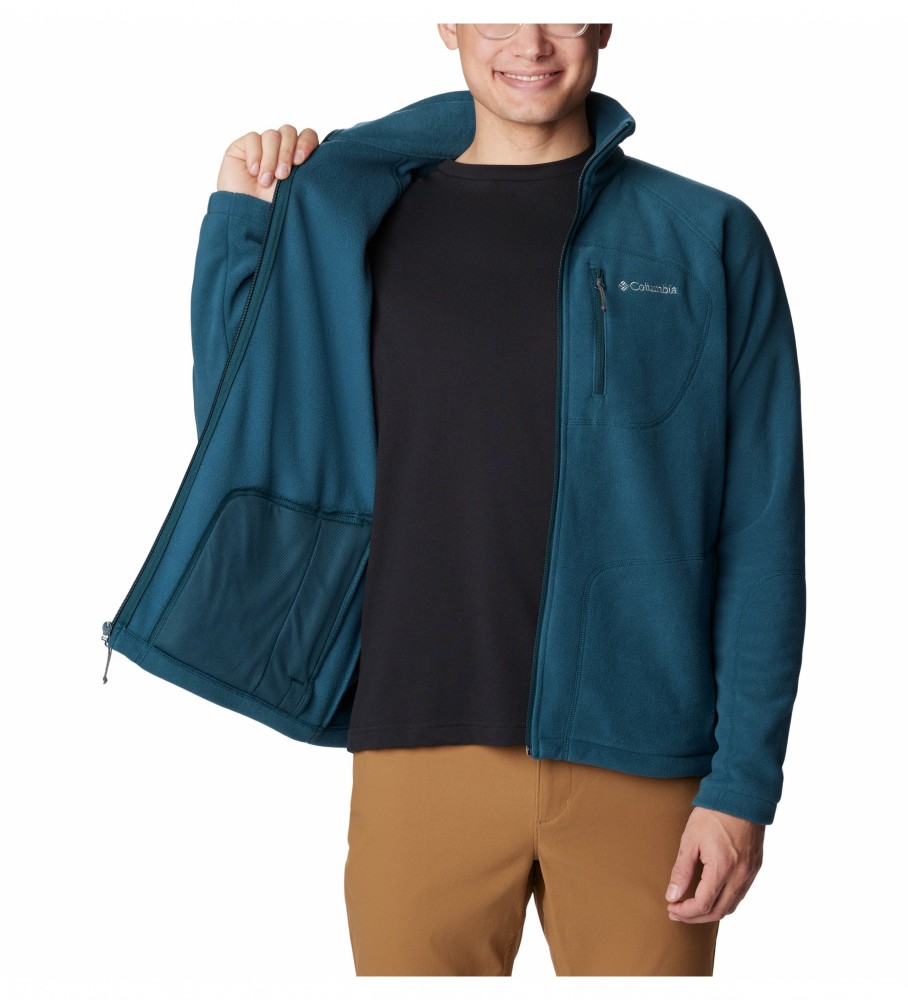 Jaqueta de lã Columbia Fast Trek II com zíper frontal, azul