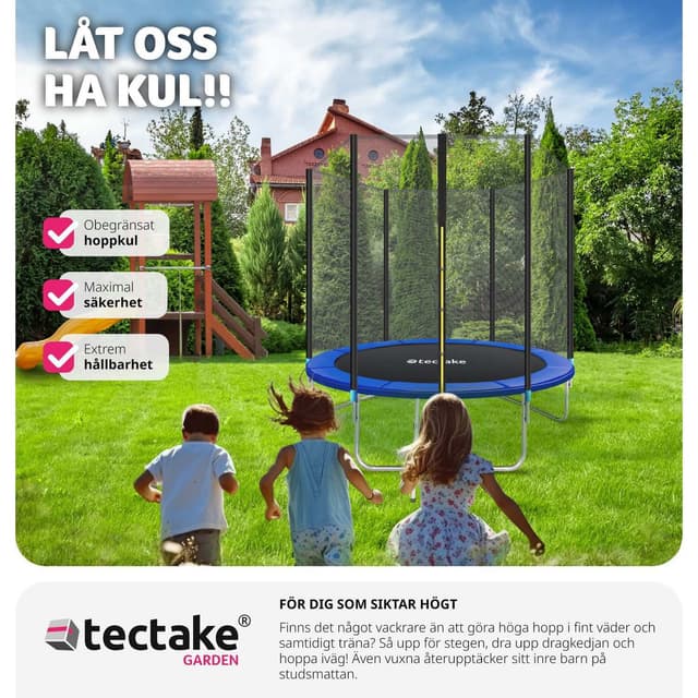 Trampolin med sikkerhedsnet