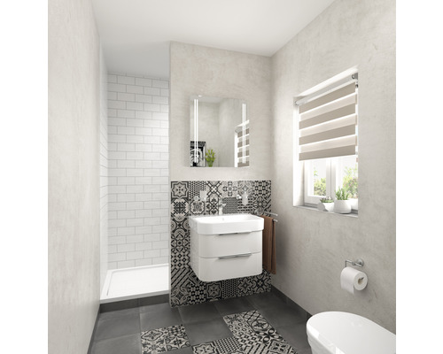 Porseleinen wand- en vloertegel Heritage zwart in 19 verschillende designs 33,15 x 33,15 cm