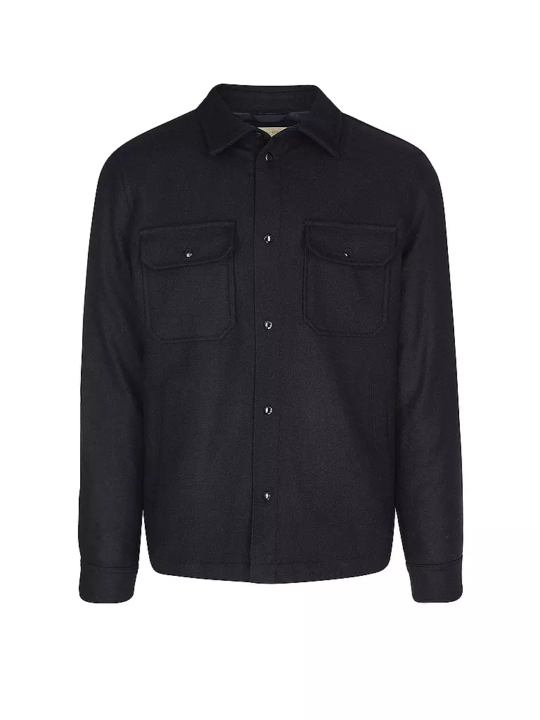 WOOLRICH Daunenjacke - Overshirt ALASKAN MELTON blau