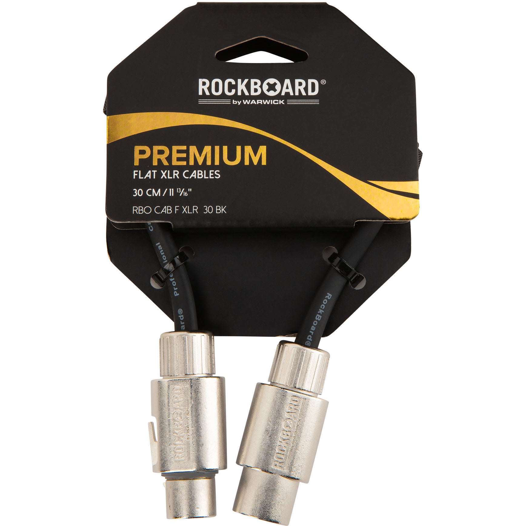 RockBoard XLR kabel plat male-female 30 cm