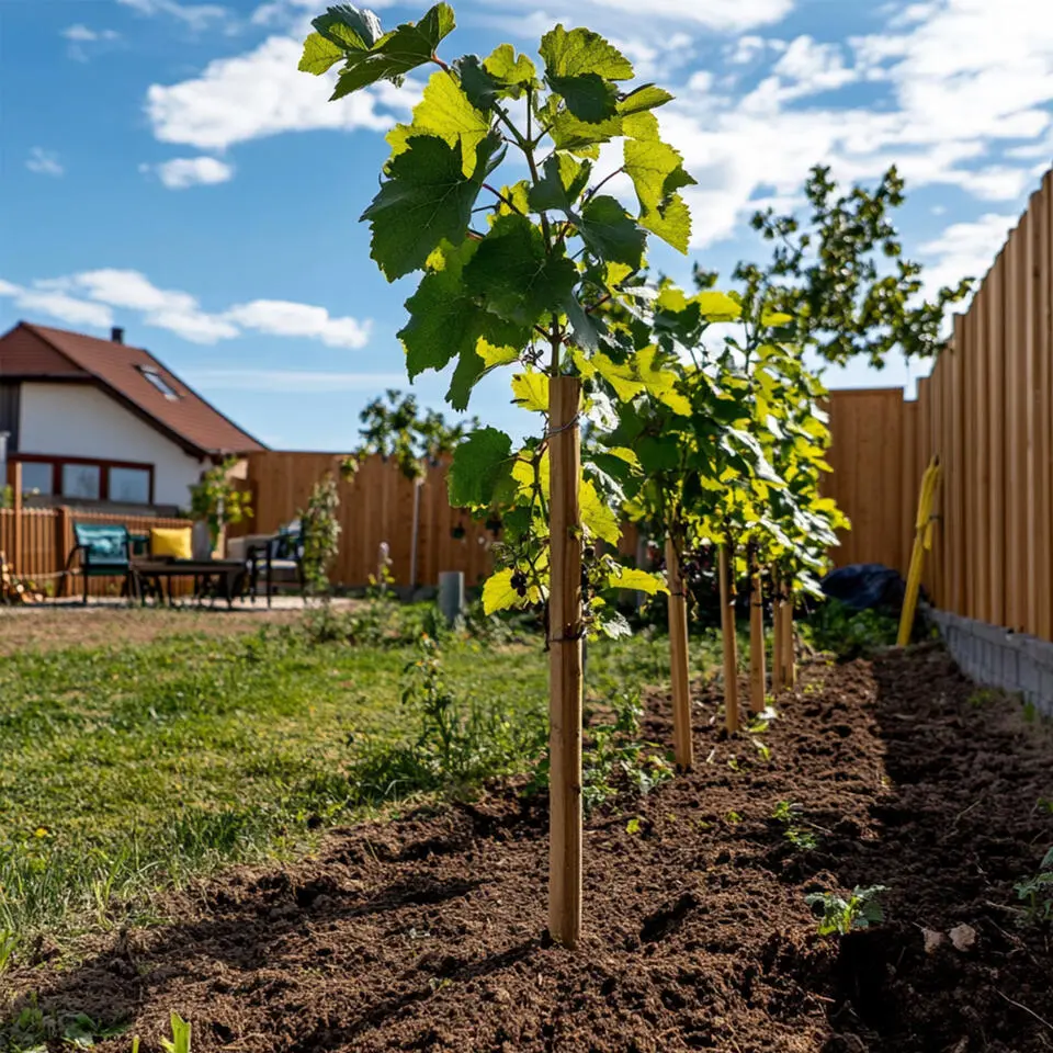 Druivenplant - Set van 3 - Vitis vinifera 'Chardonnay' - Hoogte 25-40cm - ⌀9cm