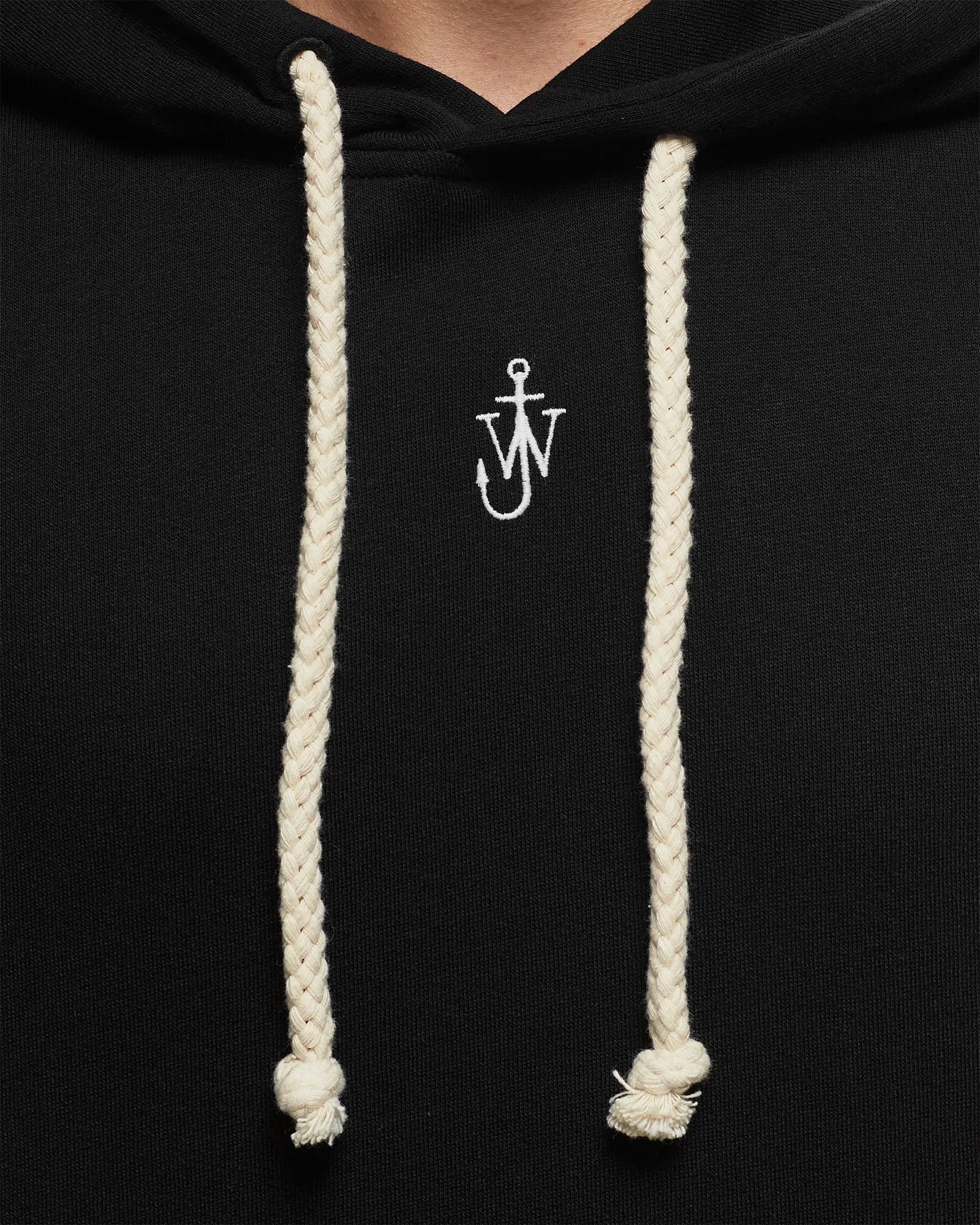 JW Anderson - Moletom com Capuz Bordado com Âncora