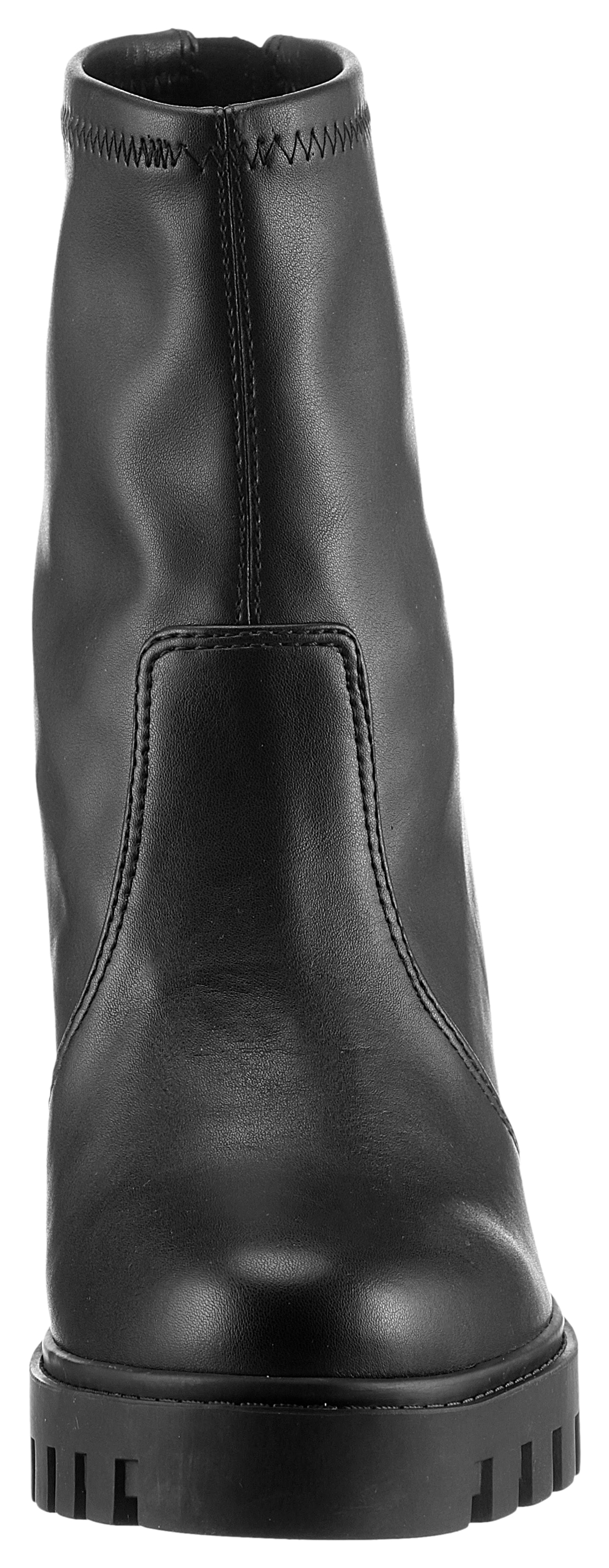 Calvin Klein Jeans High-Heel-Stiefelette »HEEL PLATFORM ZIP BOOT MG NAPPA«  , Ankleboots, Stiefelette, Blockabsatz, mit Fersen-Reissverschluss