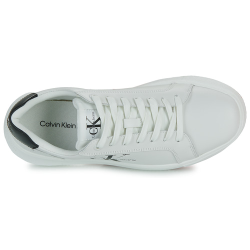 Calvin Klein Jeans - CHUNKY CUPSOLE MONO LTH - Blanc / Noir