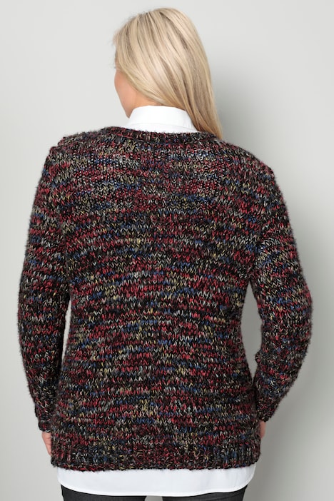 Pullover, Straight Fit, Zopfmuster, Langarm
