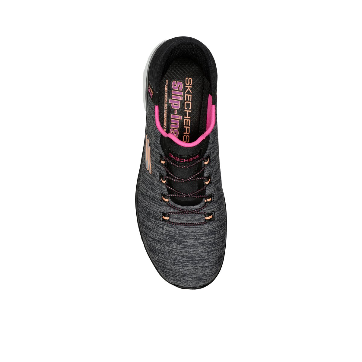 2X les points-Summits-l-Baskets - Talon plat - Noir Multi