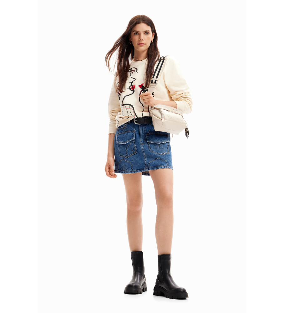Moletom branco Desigual Arty