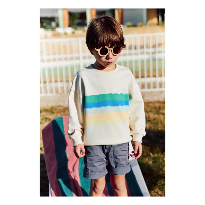 Frangin Frangine Sweat Rayé Coton Bio Edith | Ecru