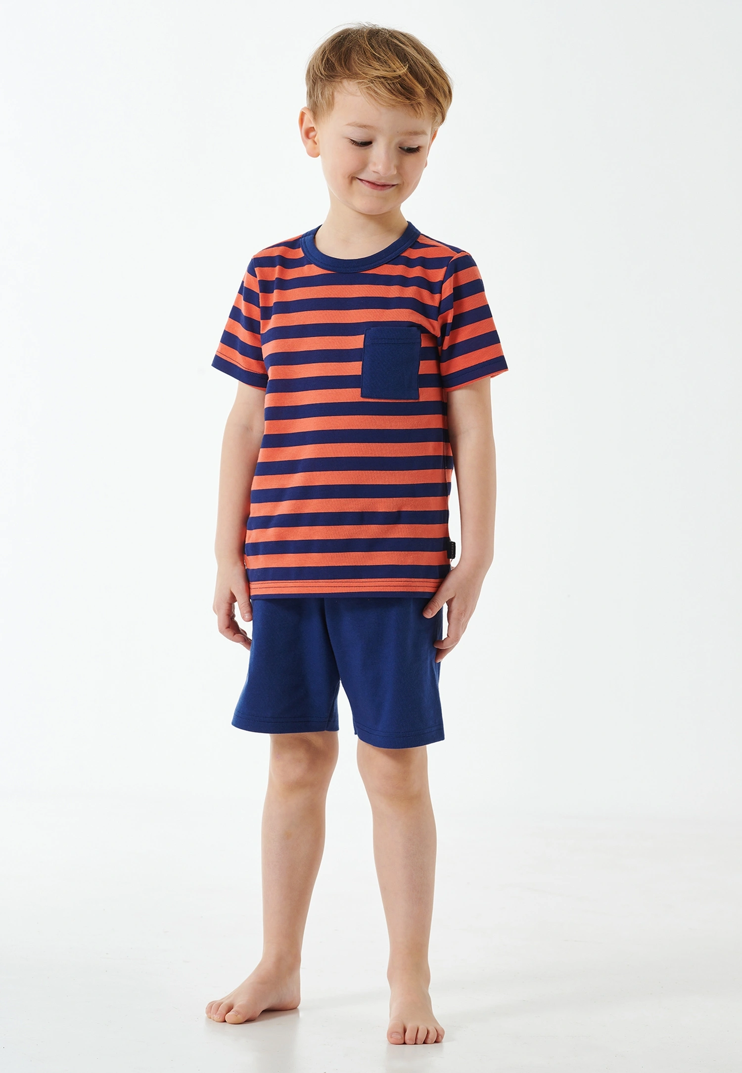 Schlafanzug STRIPES kurz in rot