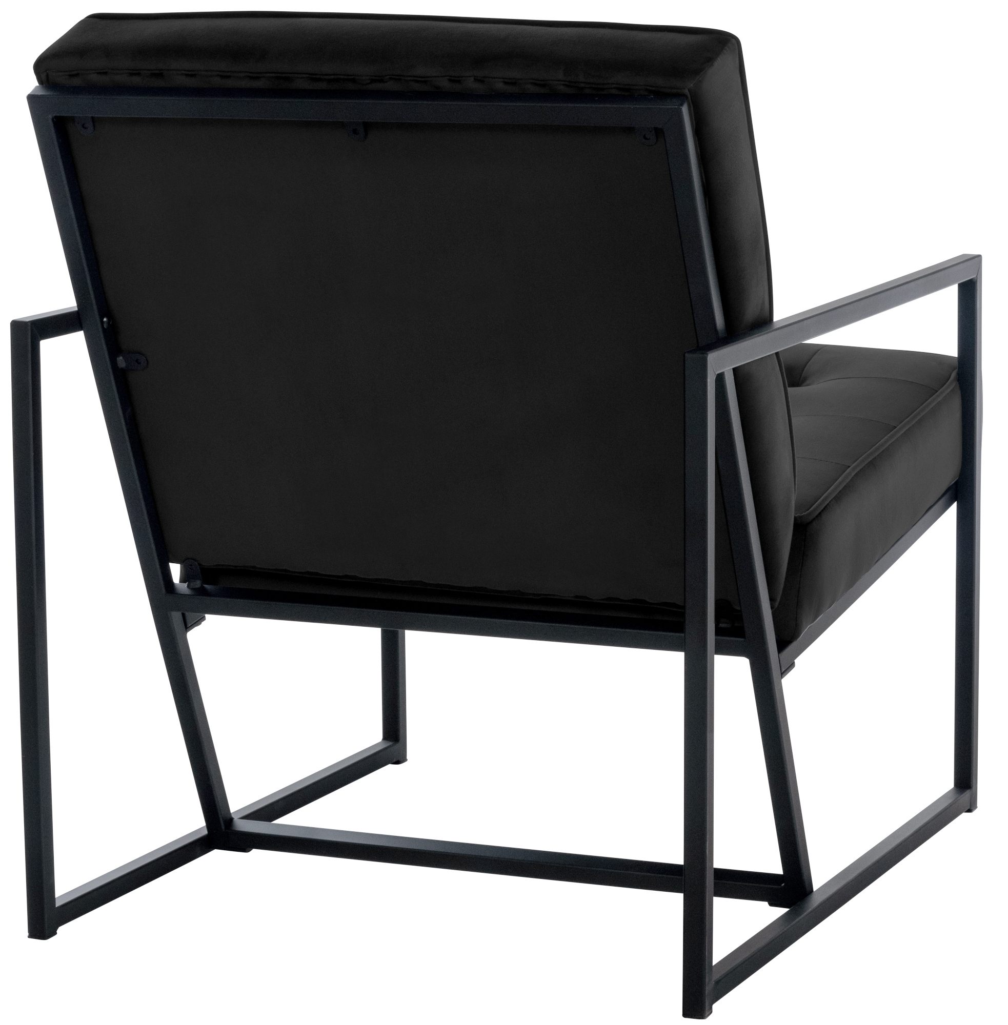 CLP Lounger Avon Samt - Lesesessel Mit Gestepptem Samtbezug Und Stabilem Metallgestell