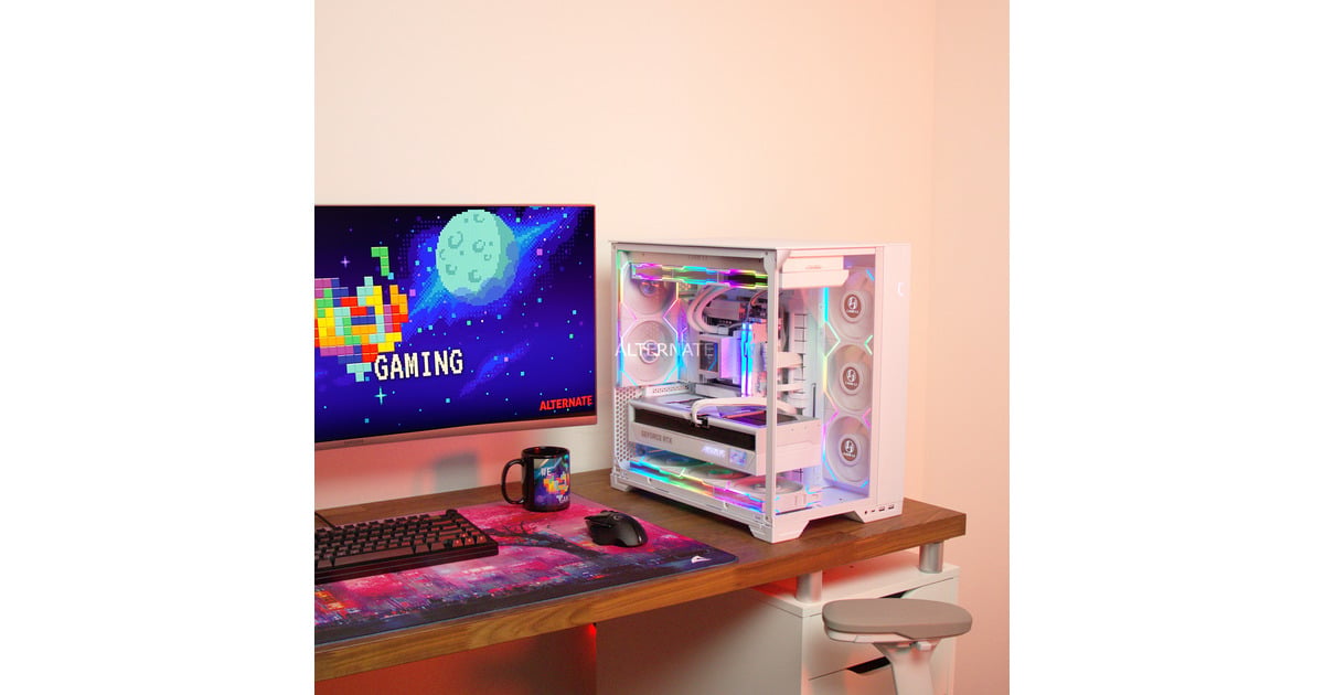 ALTERNATEThunderstorm Xtreme Ryzen 9 – RTX 5090 White gaming pc  (Wit | R9 9950X3D | RTX 5090 | 64 GB | 4 TB SSD)