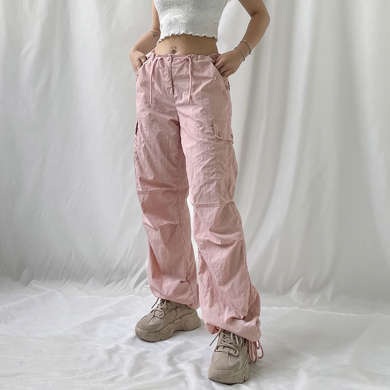 Sugarcoat - Cargobroek met lage taille en trekkoord