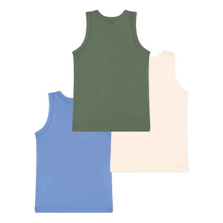 Petit Bateau Lot 3 Débardeurs Unis | Bleu