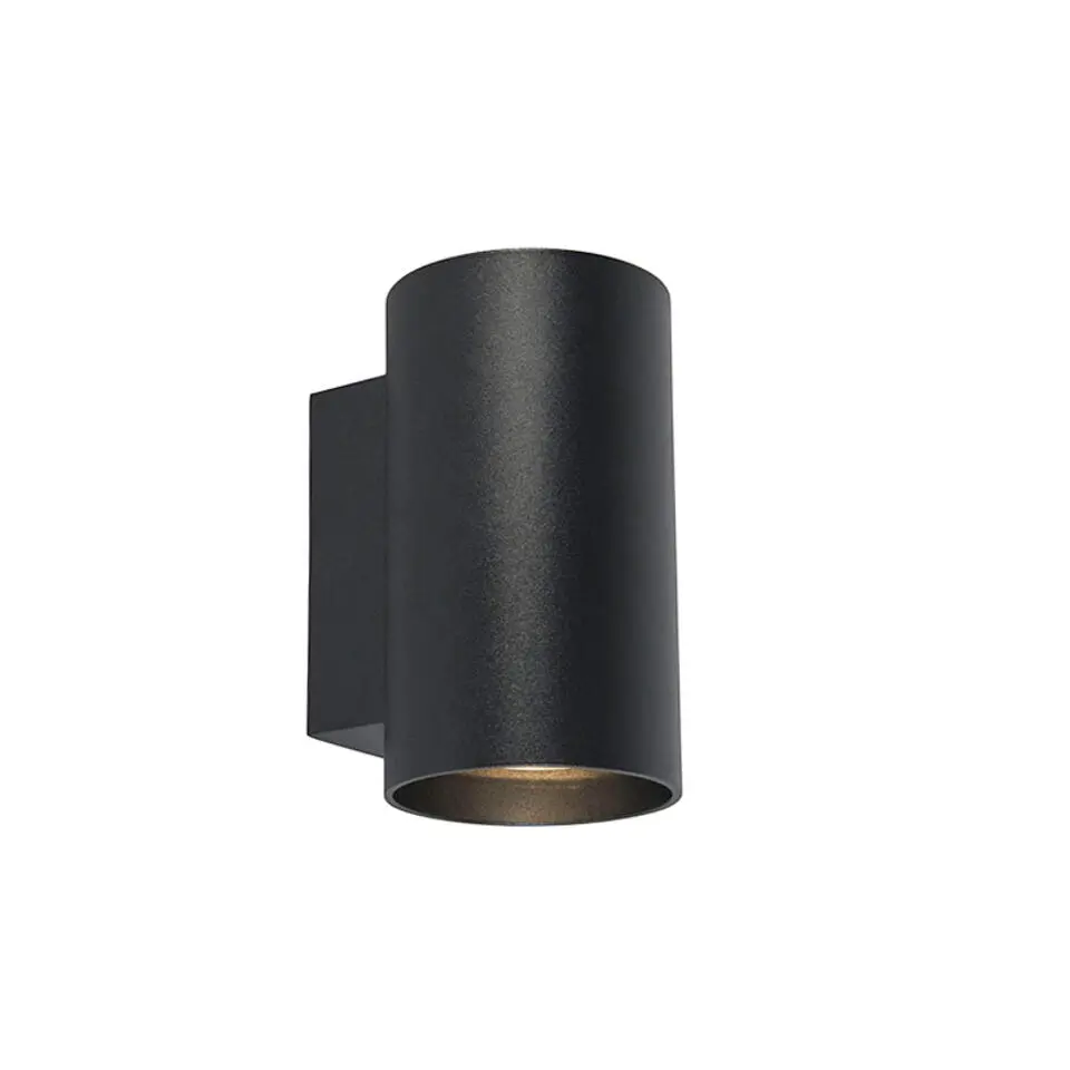 Qazqa wandlampen sandy zwart gu10