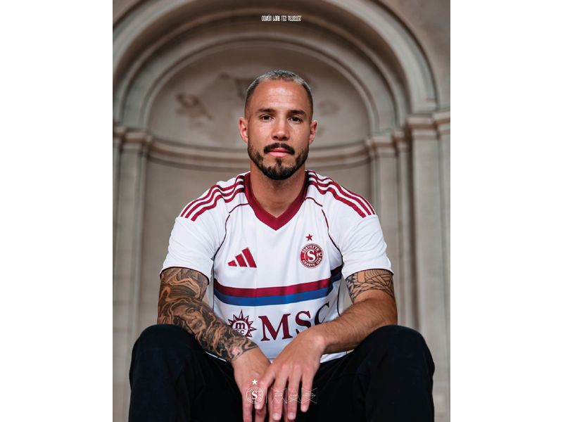 Servette FC Jersey Away 25/26 M, Weiss Auswärtstrikot des Servette FC für die Saison 2025/26