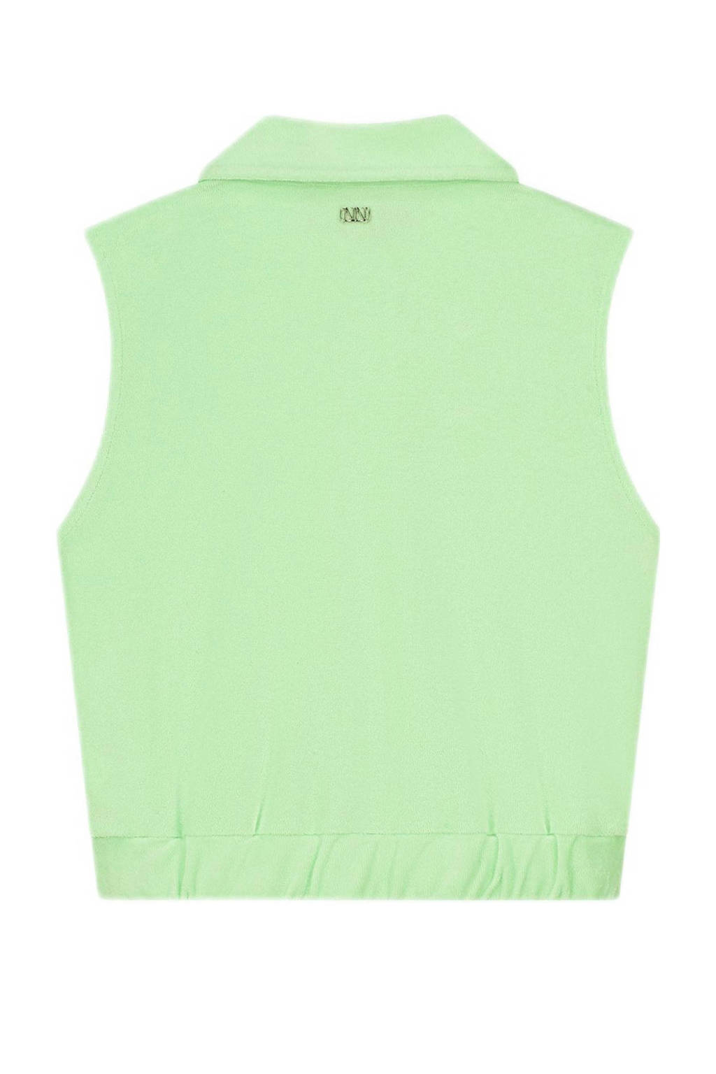 NIK&NIK crop top Teddy limegroen