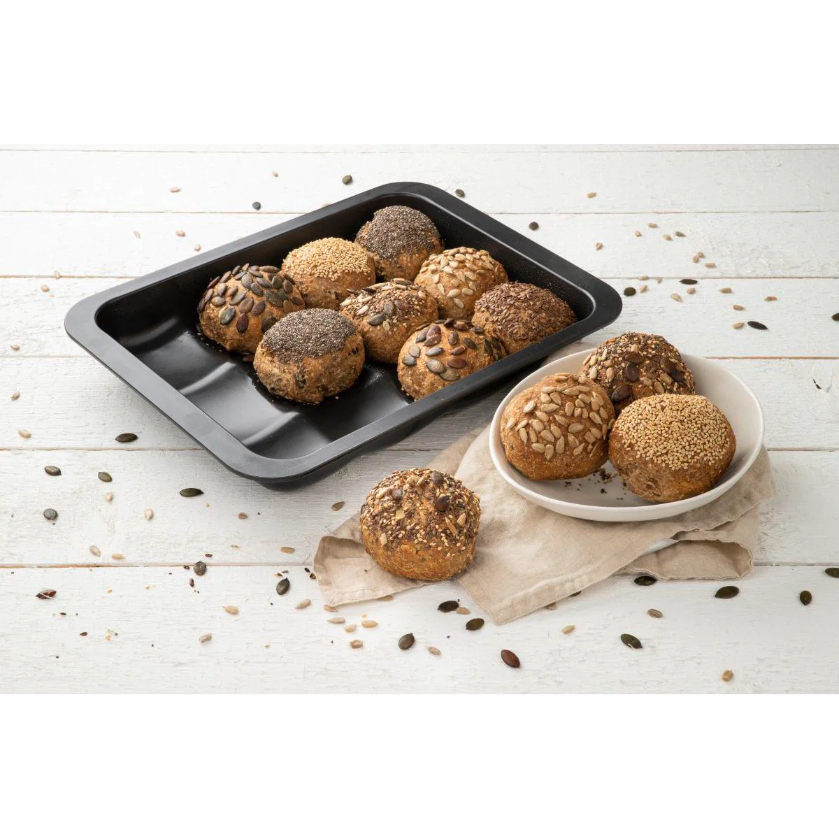 Moule 12 mini pains ou brioches Black Metallic Zenker